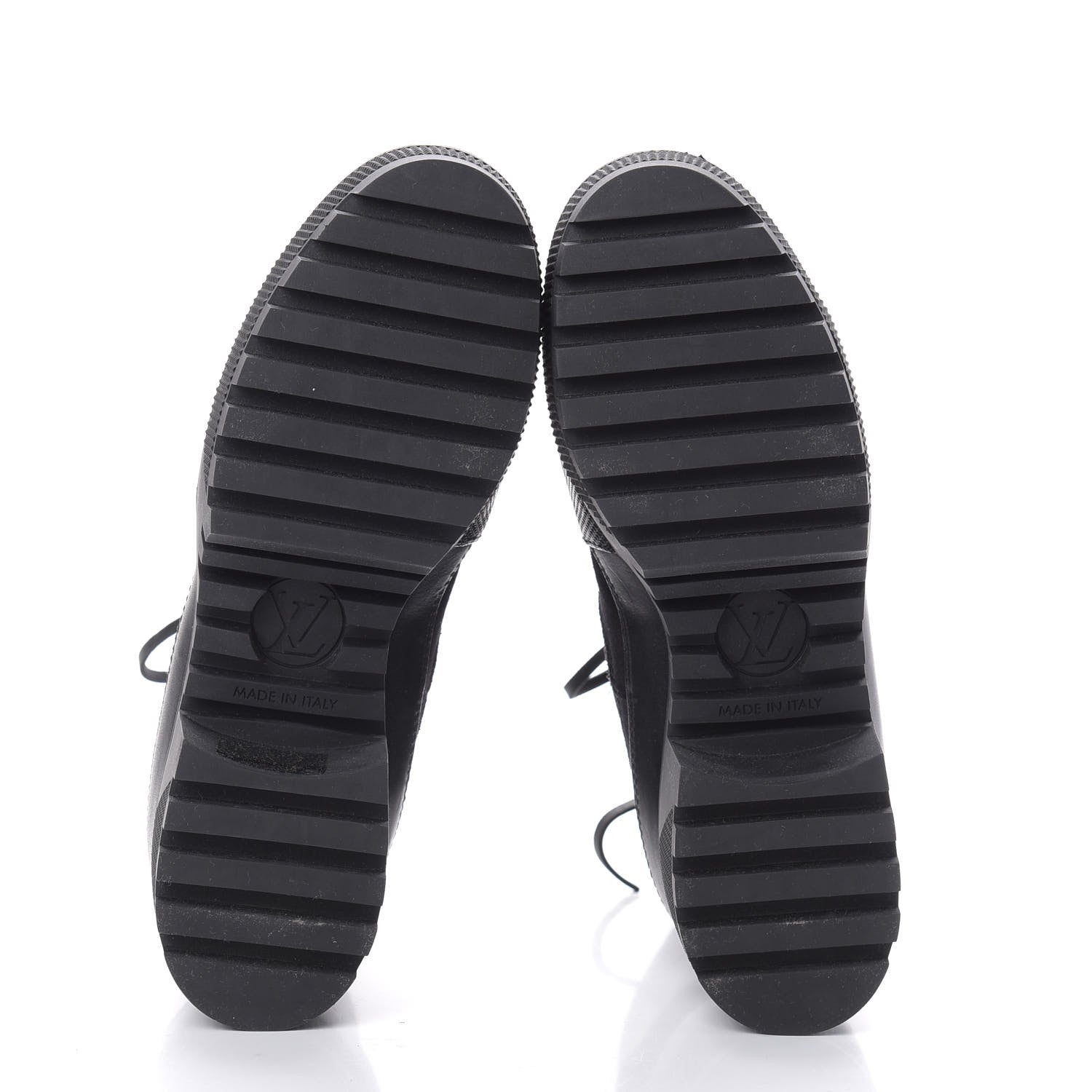 Louis Vuitton Suede Calfskin Monogram LV Black Heart Laureate Platform Desert Boots 36 Black 5 of 8