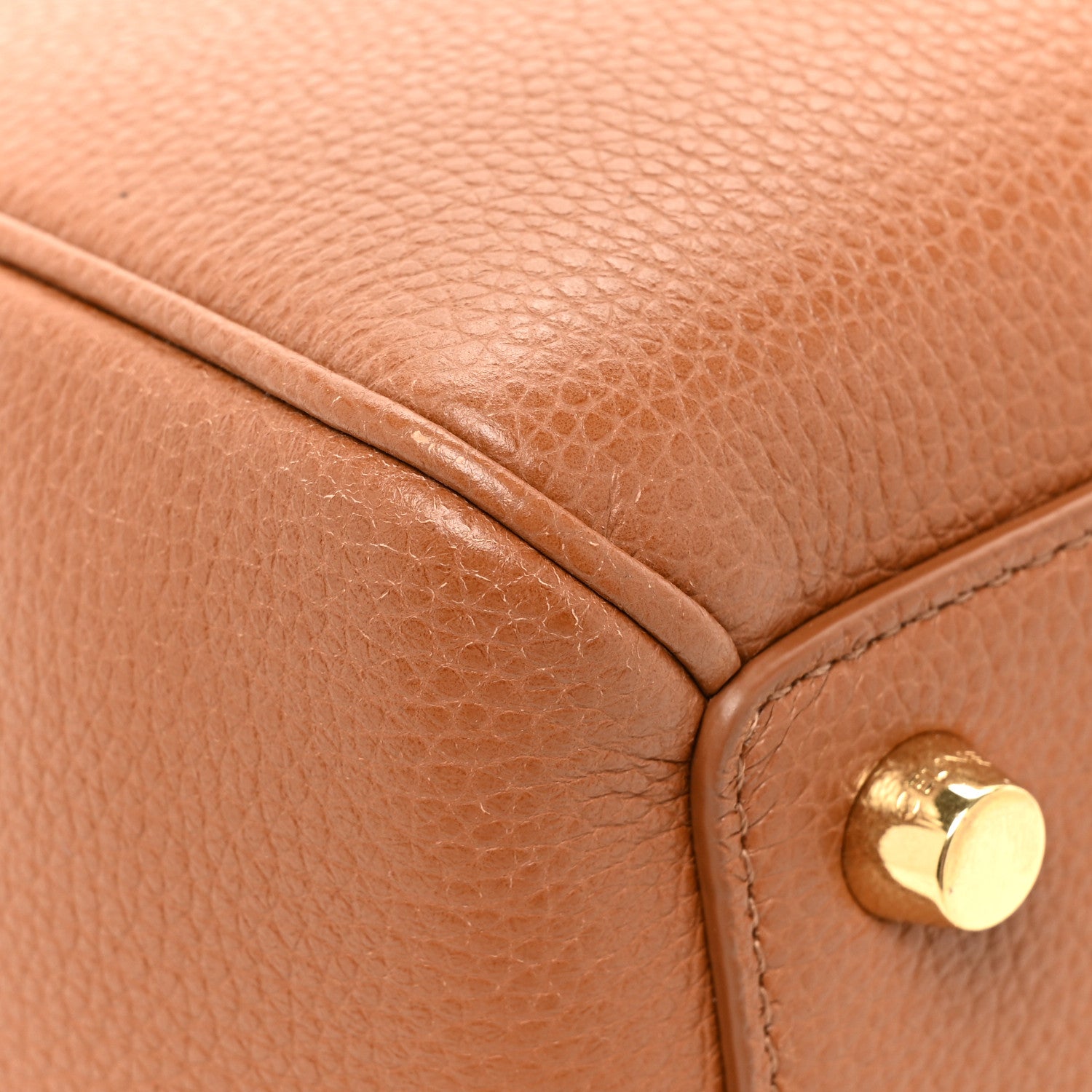 Celine Grained Calfskin Classique 16 Top Handle Bag Tan 12 of 13