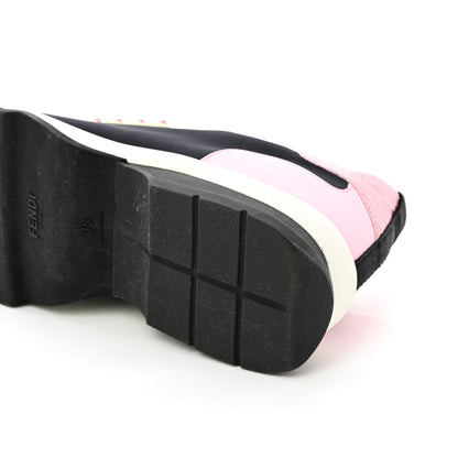 Fendi Neoprene Studded Fun Fair Scuba Sneakers 38 Pink Multicolor 15 of 16