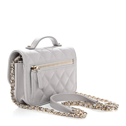 Chanel Caviar Quilted Mini Business Affinity Flap Grey 3 of 12