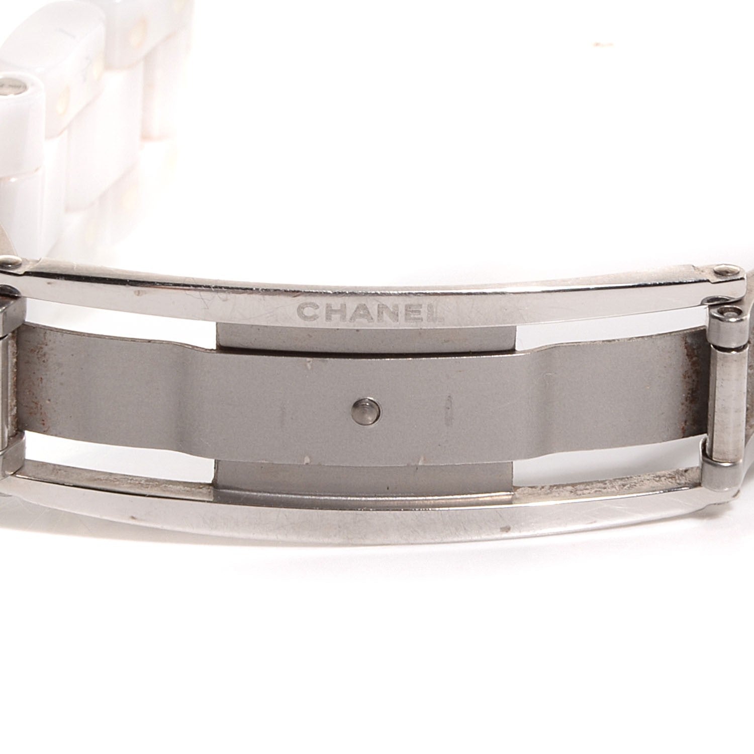 Chanel Stainless Steel Ceramic Diamond 33mm J12 Quartz Watch White 5 of 6