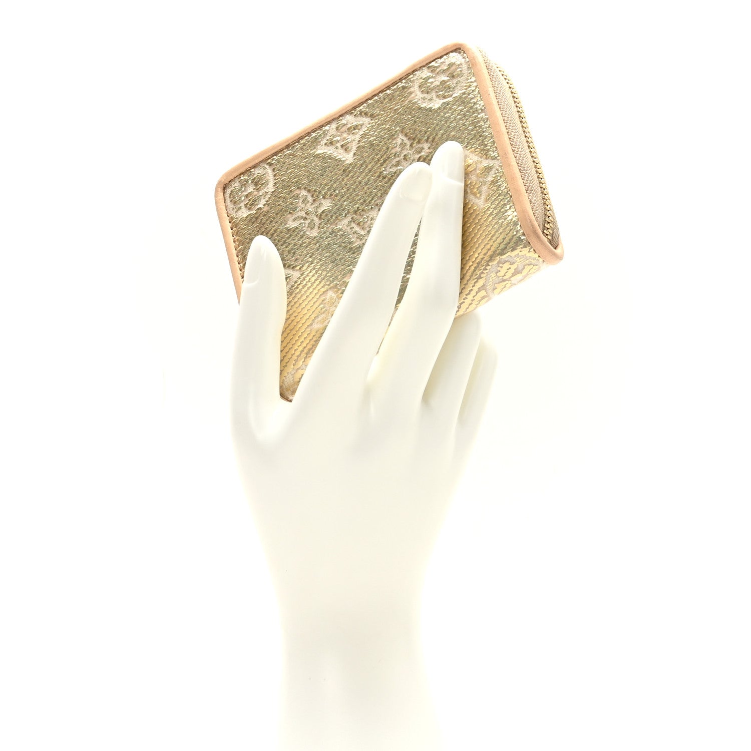 Louis Vuitton Hollographic Monoglam Zippy Coin Purse Wallet Beige 2 of 7
