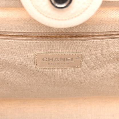 Chanel Mixed Fibers Small Deauville Tote White 7 of 11