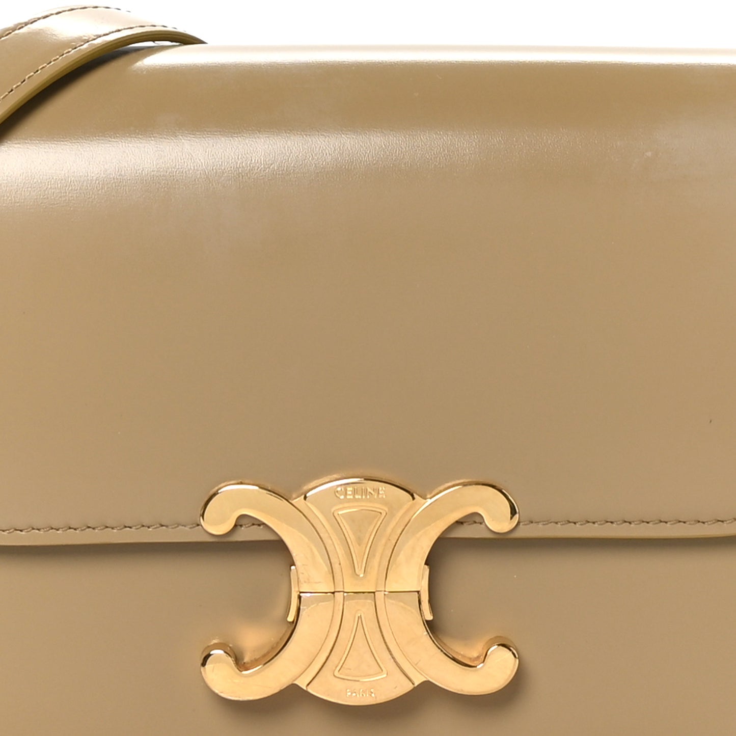 Shiny Calfskin Teen Triomphe Olive