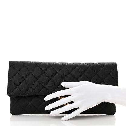 Chanel Caviar Quilted Flap Clutch Black 2 of 11
