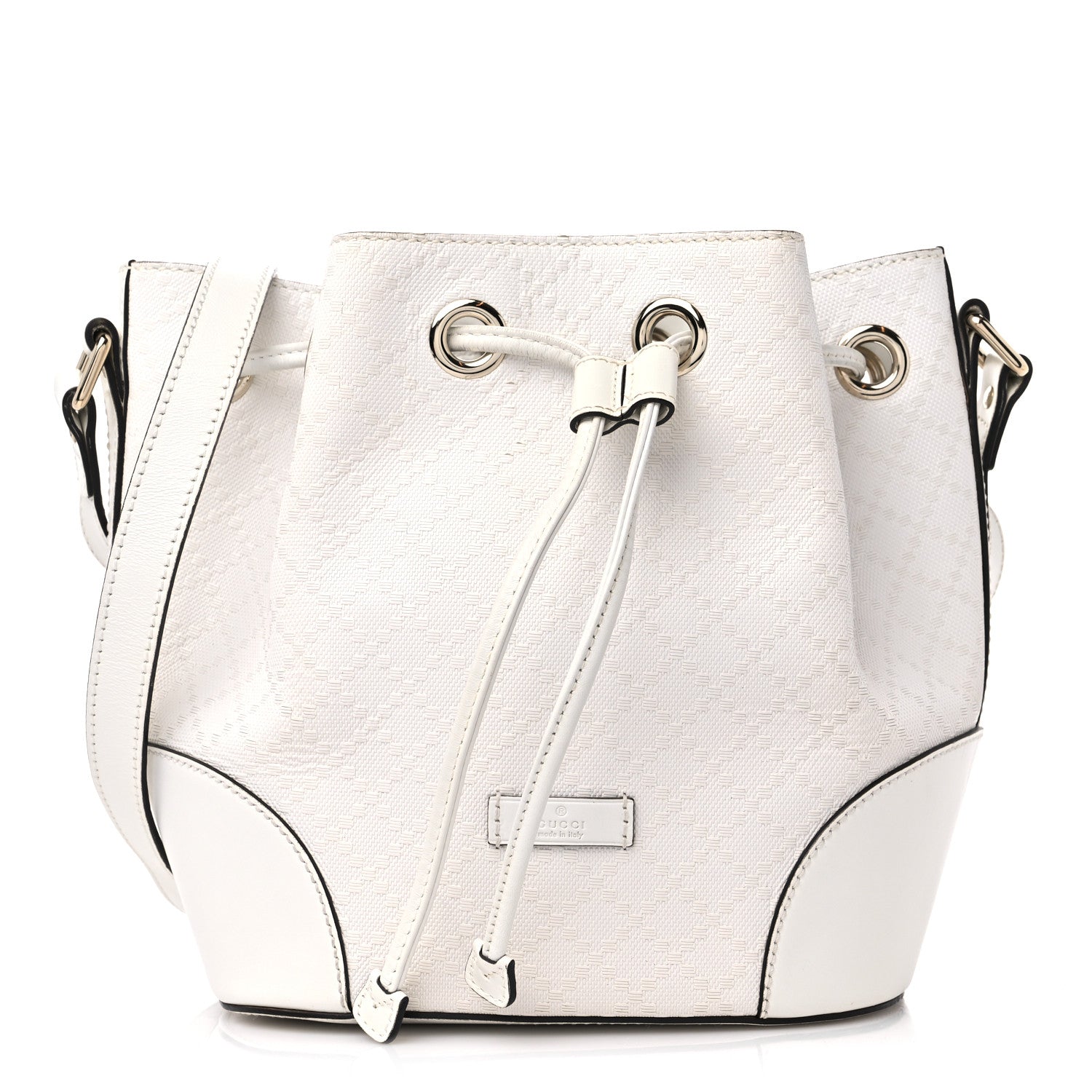 Gucci Hilary Lux Bright Diamante Small Bucket Bag Great White 1 of 16