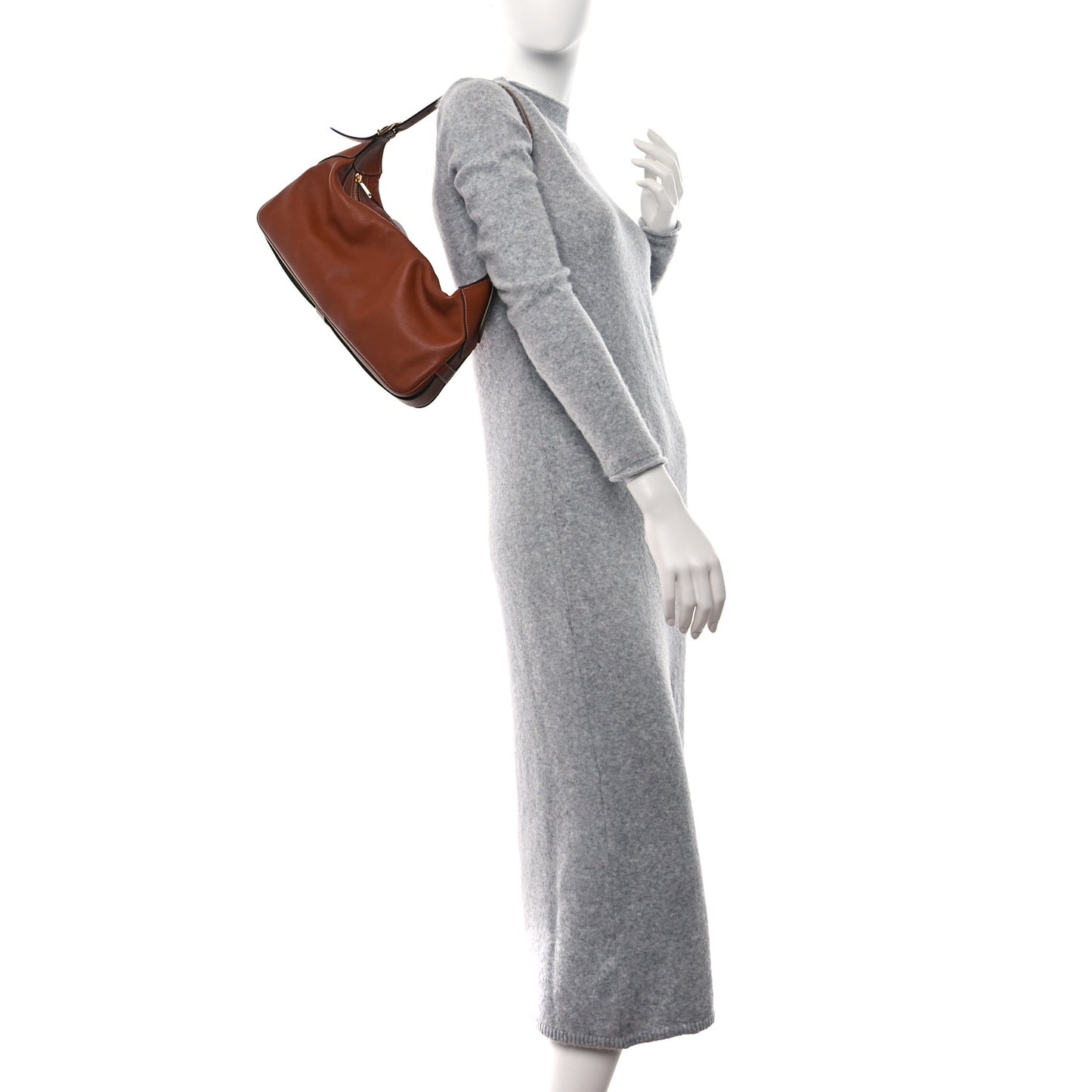 Supple Calfskin Medium Romy Shoulder Bag Tan
