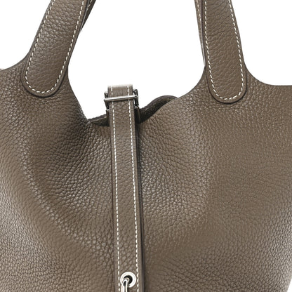 Hermes Taurillon Clemence Picotin Lock 18 PM Etoupe 7 of 13