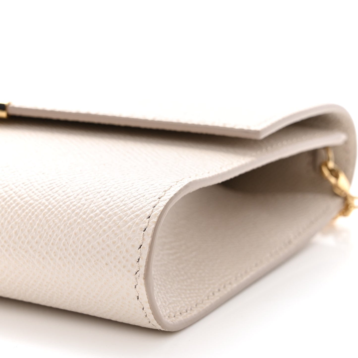 Hammered Calfskin Mini Gancini Icona Bag Bone Copper