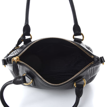 Prada Vitello Daino Tote Black 5 of 8