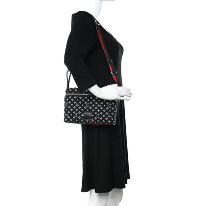 Christian Louboutin Canvas Calfskin Degrade Loubinthesky Kypipouch Messenger Bag Black Silver 2 of 9