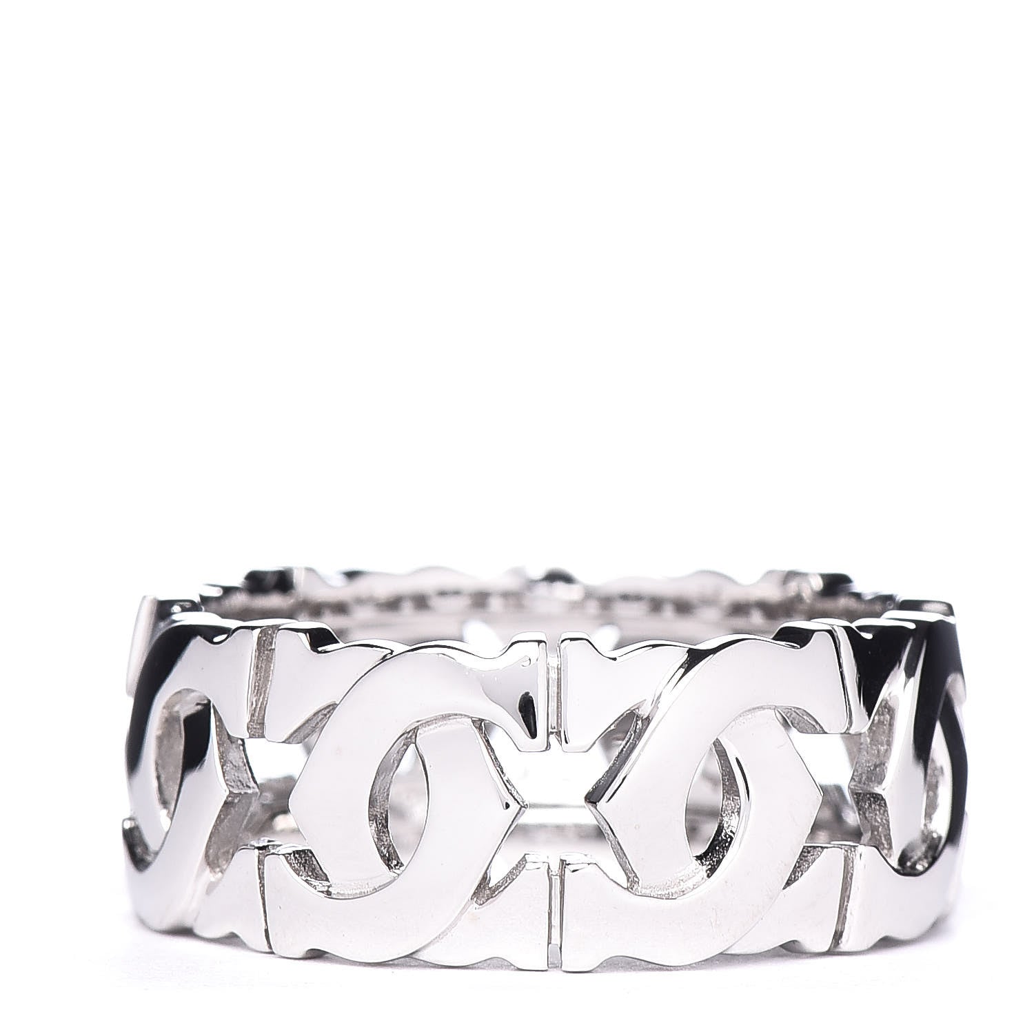 Chopard CARTIER 18K White Gold Entrelaces Ring 55 7.25 1 of 6