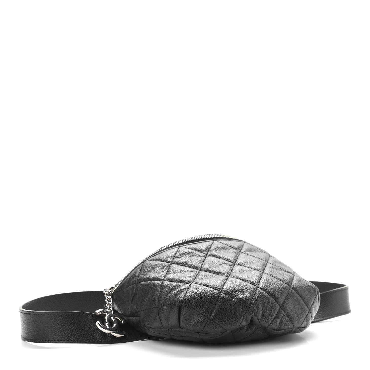 Chanel Grained Calfskin Quilted Waist Belt Bag Black 4 of 11