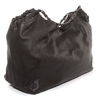 Chanel Distressed Caviar Large Coco Cabas Dark Grey 3 of 8