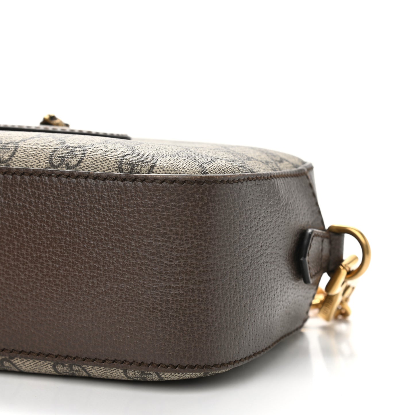 GG Supreme Monogram Web Neo Vintage Shoulder Bag Beige New Acero Crop