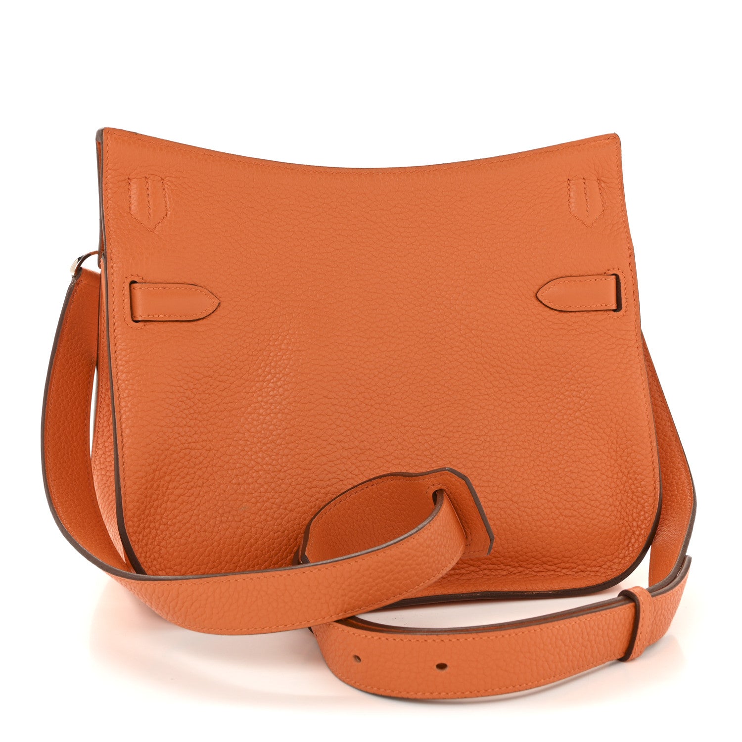 Hermes Taurillon Clemence Jypsiere 28 Orange 3 of 14