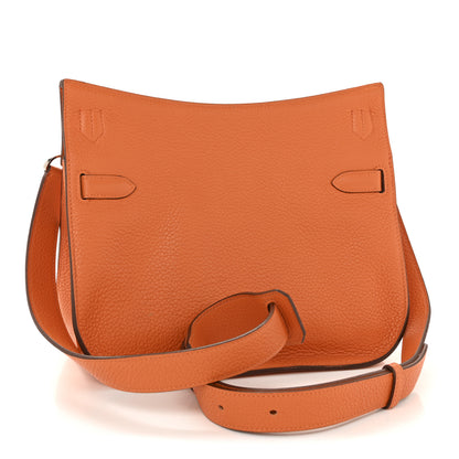 Hermes Taurillon Clemence Jypsiere 28 Orange 3 of 14