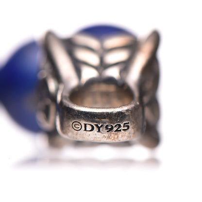 David Yurman Sterling Silver Lapis Lazuli 8mm Spiritual Beads Bracelet 6 of 7