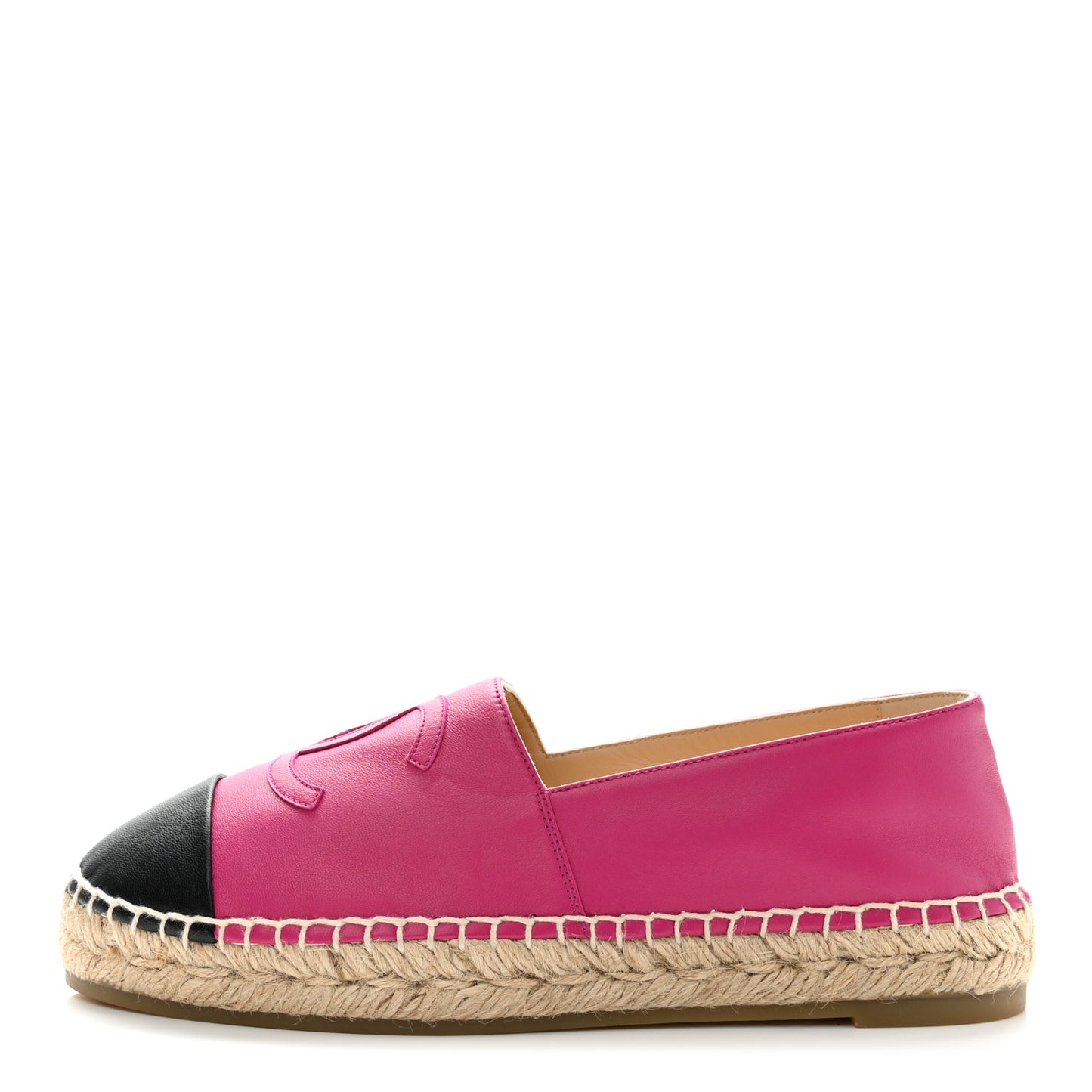 Lambskin CC Espadrilles 39 Fuchsia Black