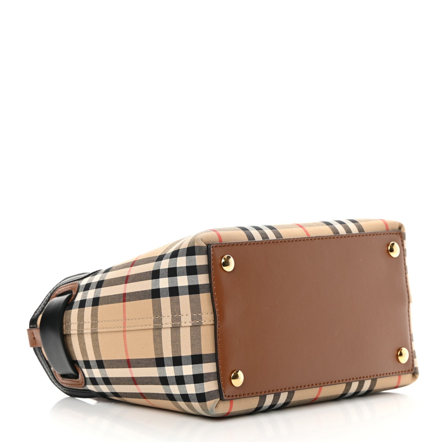 Calfskin Vintage Check Triple Stud Mini Belt Bag Archive Beige