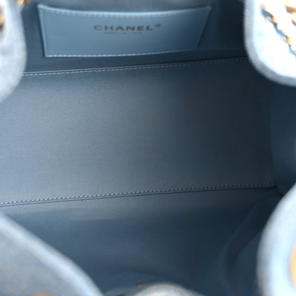 Chanel Washed Denim Quilted Small Chanel 25 Handbag Blue 5 of 10
