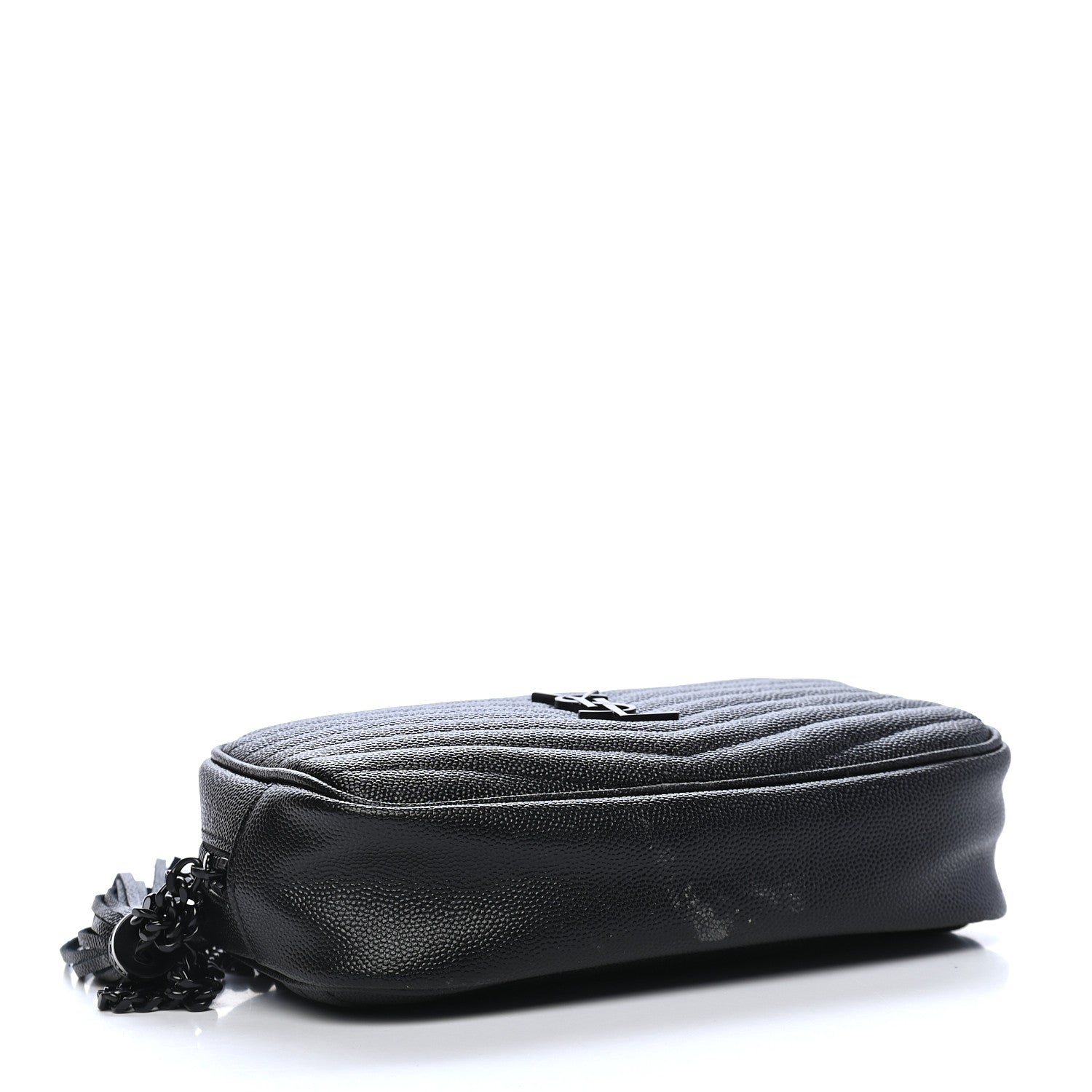 Saint Laurent Grain De Poudre Matelasse Monogram Mini Lou Camera Bag Black 4 of 10