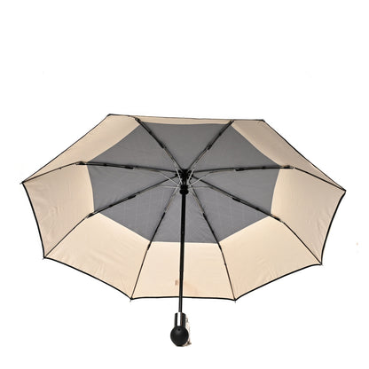 Chanel Nylon Quilted Umbrella With Case White Black 2 of 6