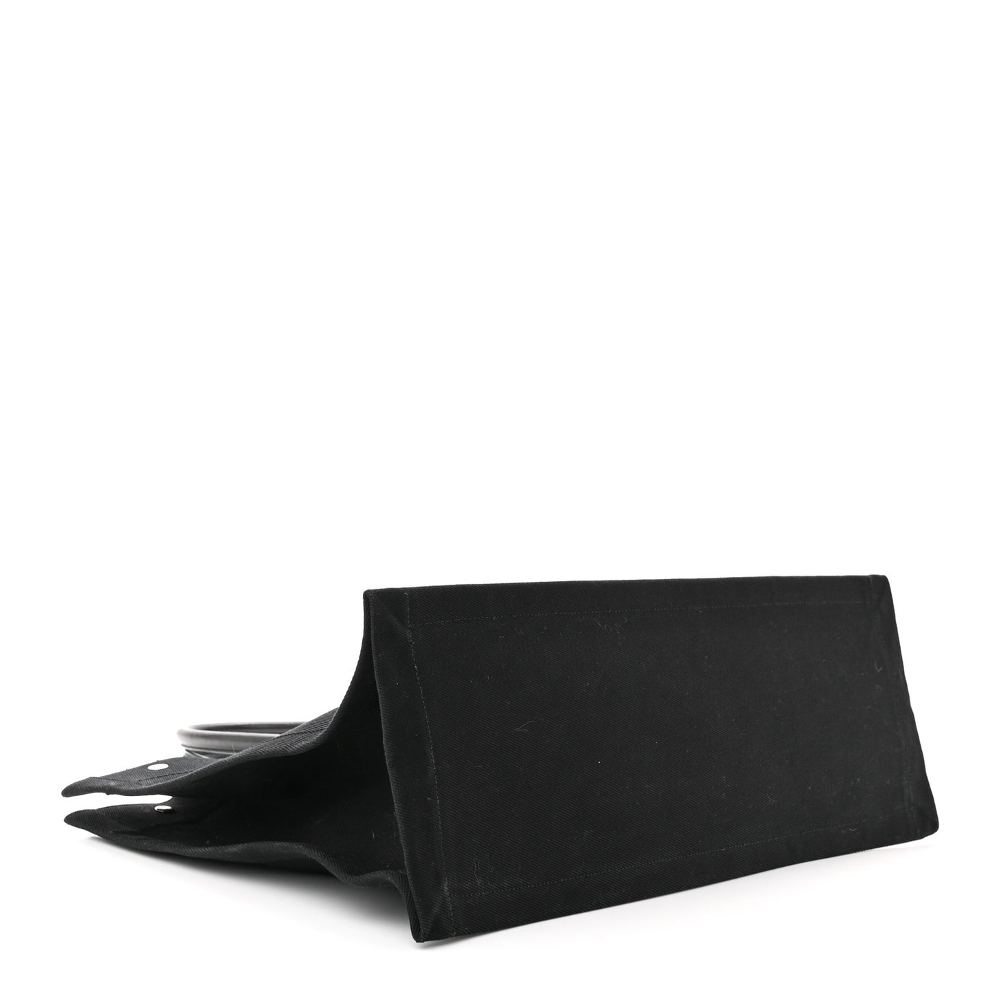 Linen Calfskin Rive Gauche Tote Black