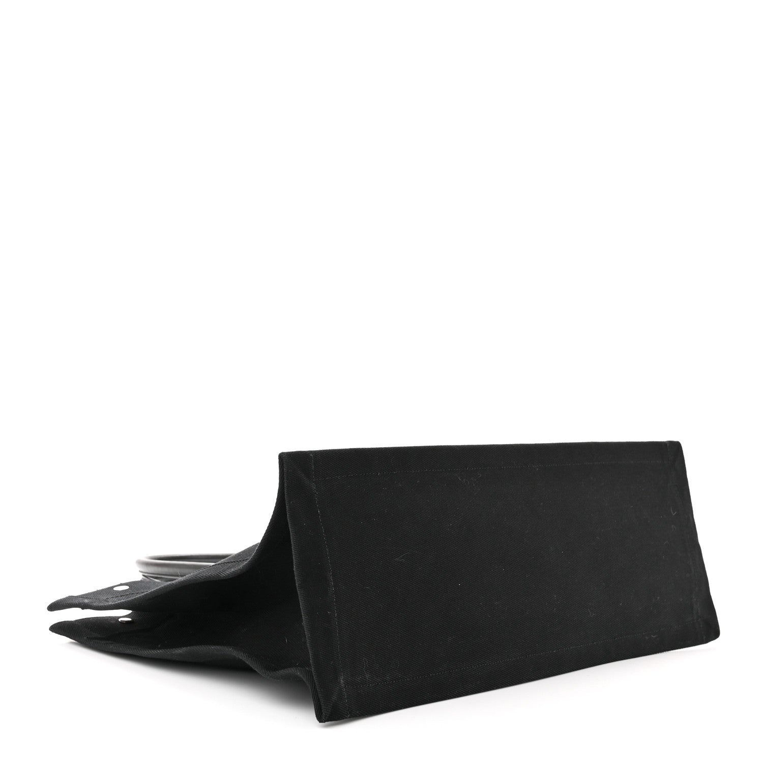 Saint Laurent Linen Calfskin Rive Gauche Tote Black 4 of 13