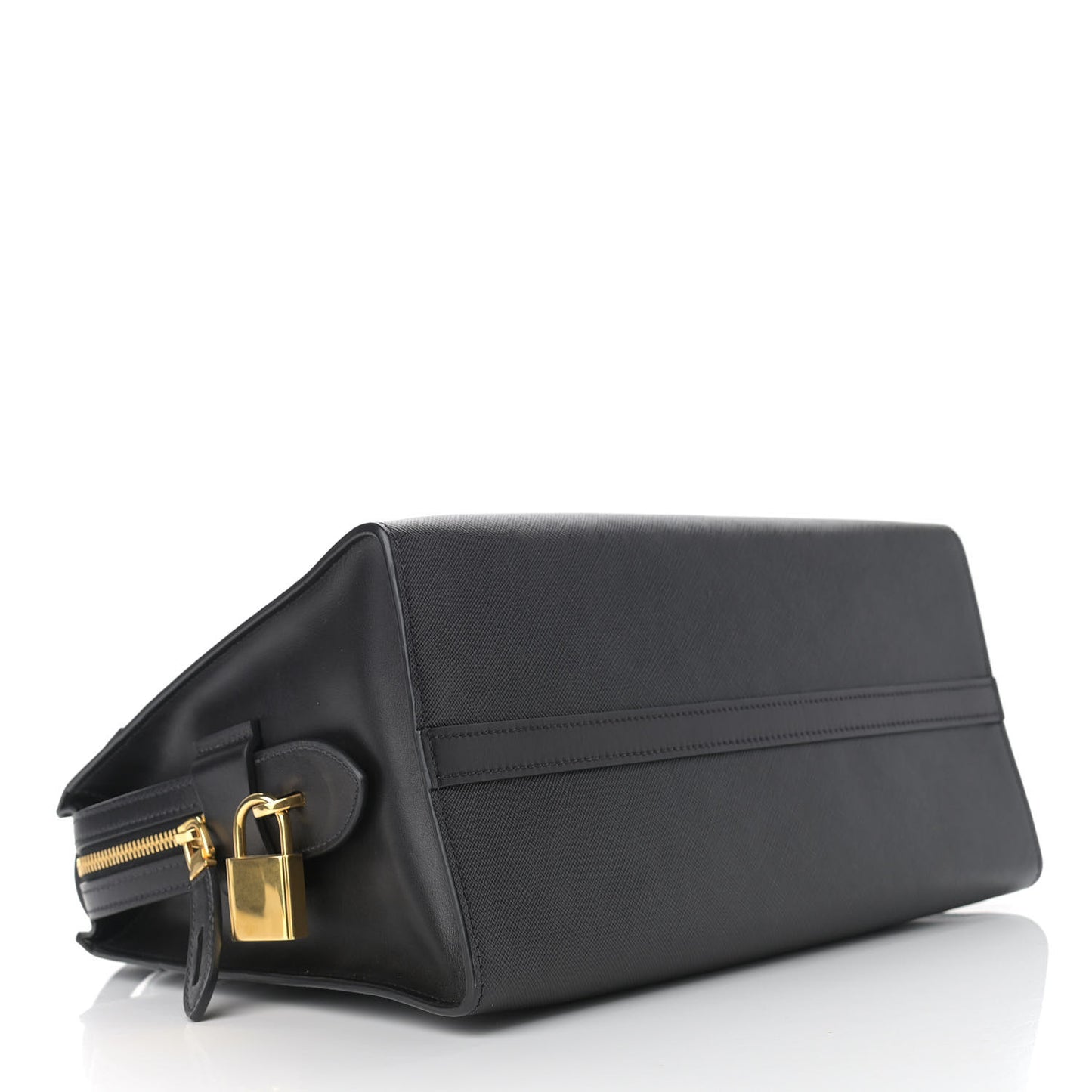Saffiano City Calfskin Medium Esplanade Tote Black