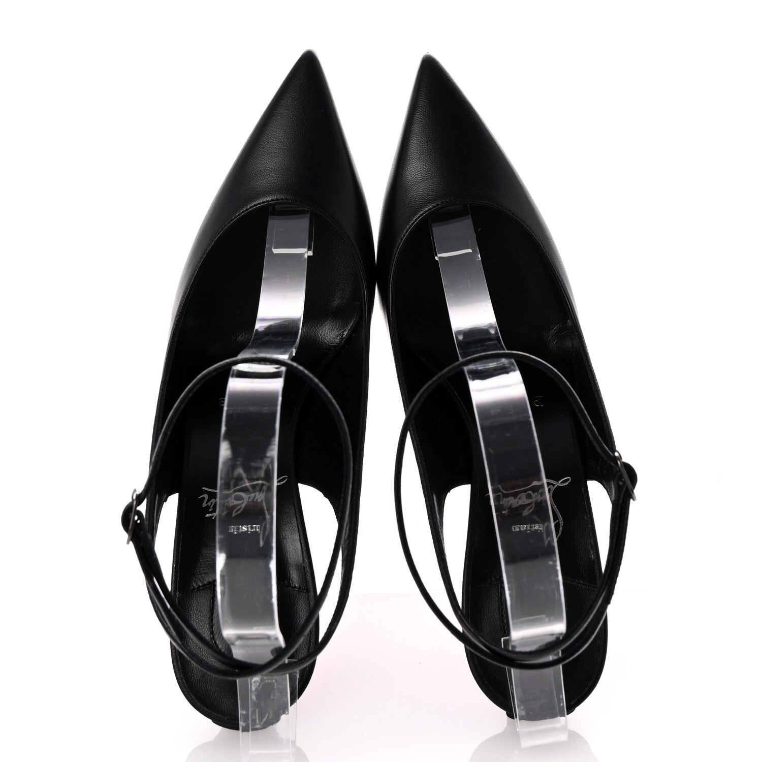 Christian Louboutin Calfskin Condora Sling 100 Pumps 37 Black 2 of 9