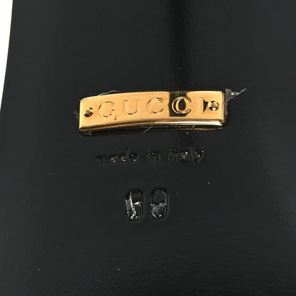 Gucci Moire Fabric Malaga Kid Crystal GG Monogram Square G 75mm Slingback Pumps 39 Black 6 of 7