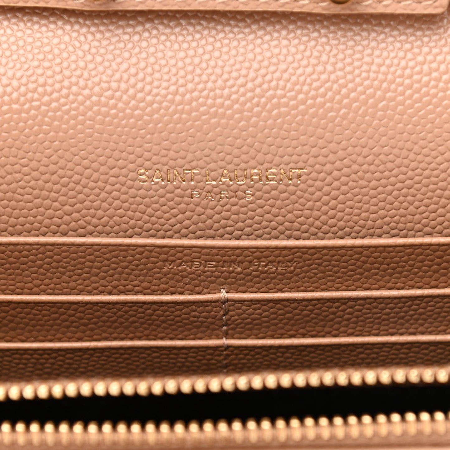Grain De Poudre Matelasse Chevron Monogram Chain Wallet Cork