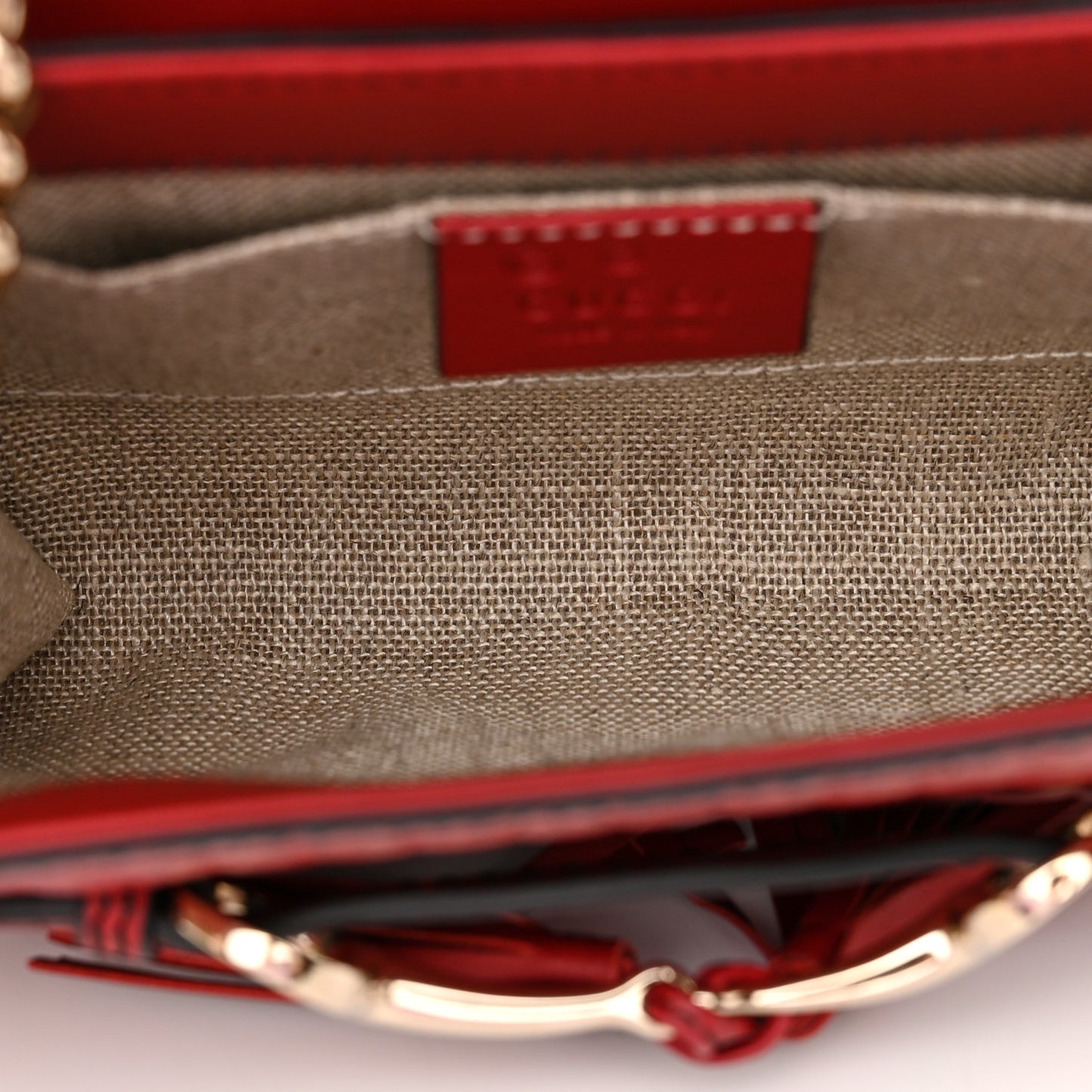 Soft Microguccissima Mini Emily Chain Shoulder Bag Rosso