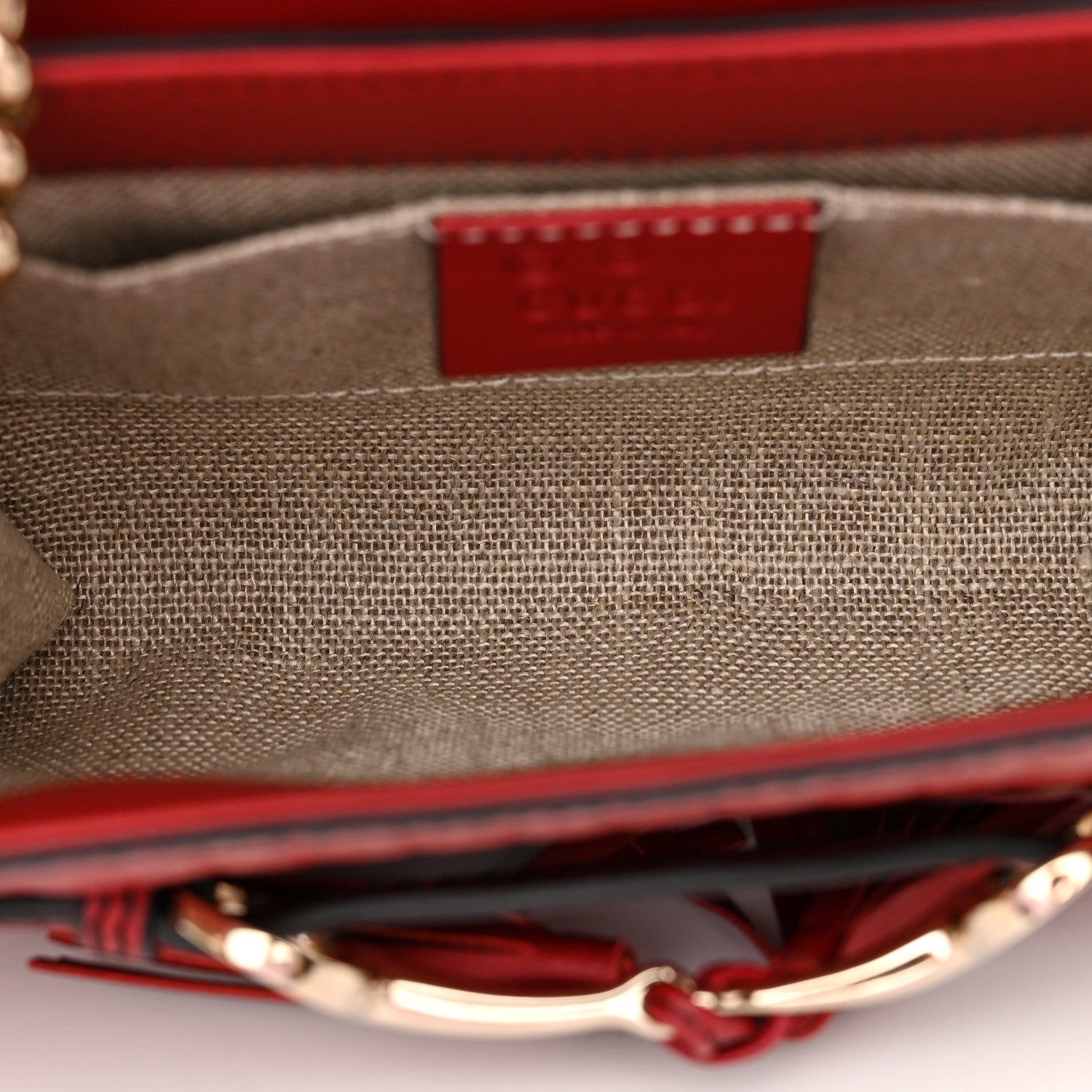 Gucci Soft Microguccissima Mini Emily Chain Shoulder Bag Rosso 5 of 11