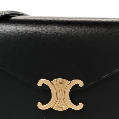 Celine Shiny Calfskin Triomphe Margo Wallet on Chain Black 8 of 10