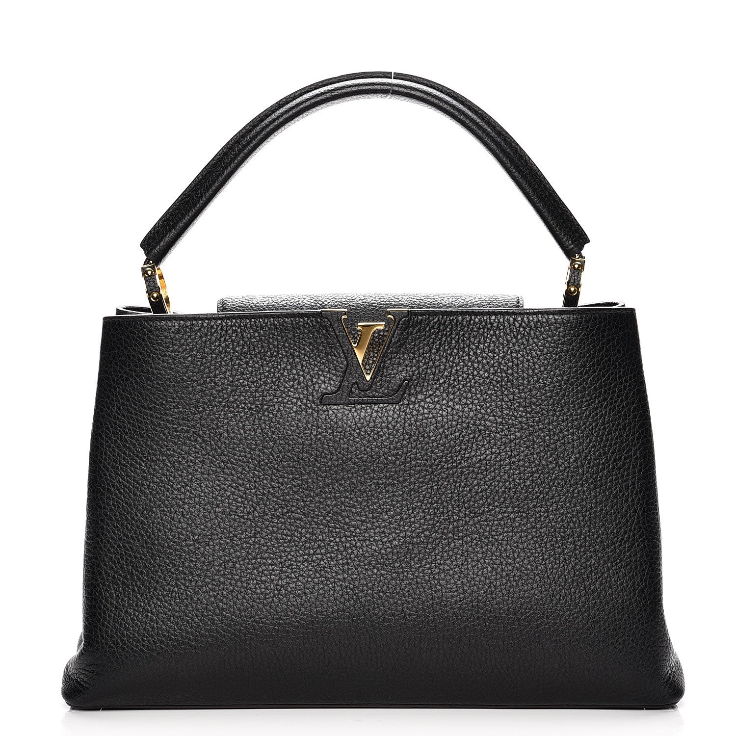 Louis Vuitton Taurillon Capucines MM Black 1 of 7