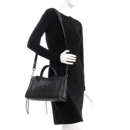 Balenciaga Veau Soyeux Perforated Blackout Hardware S City Black 2 of 9