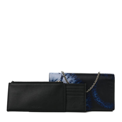 Christian Dior Calfskin Tie Dye Wallet On Chain Blue 12 of 12