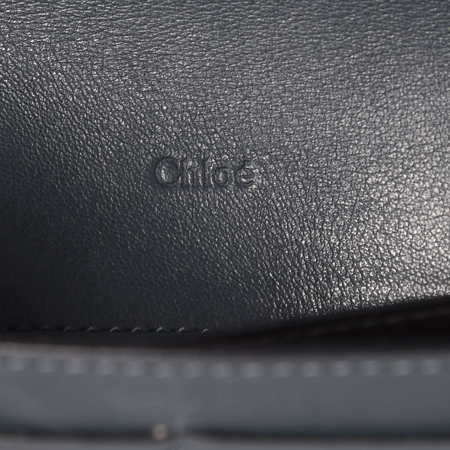 Chloe Calfskin Alphabet Long Wallet Silver Blue 6 of 7