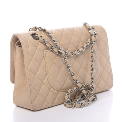 Chanel Caviar Quilted Medium Double Flap Beige Clair 3 of 13