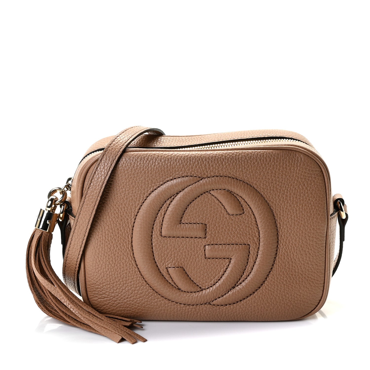 Gucci Pebbled Calfskin Small Soho Disco Bag Rose Beige 1 of 9