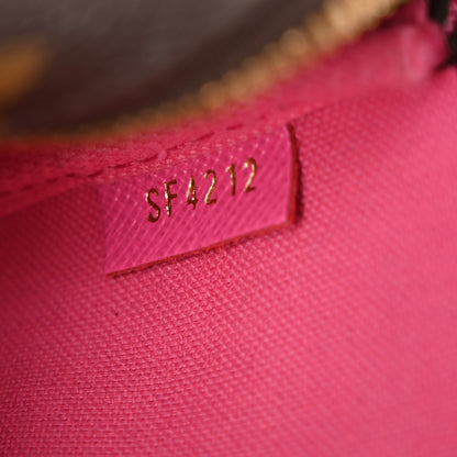 Louis Vuitton Monogram 2022 Christmas Animation Seoul Mini Pochette Accessories Fuchsia 7 of 9