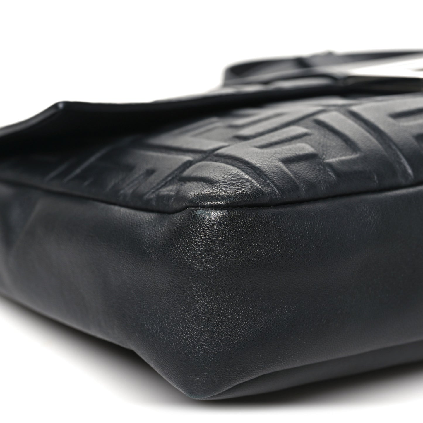 Nappa FF 1974 Embossed Large Baguette Black