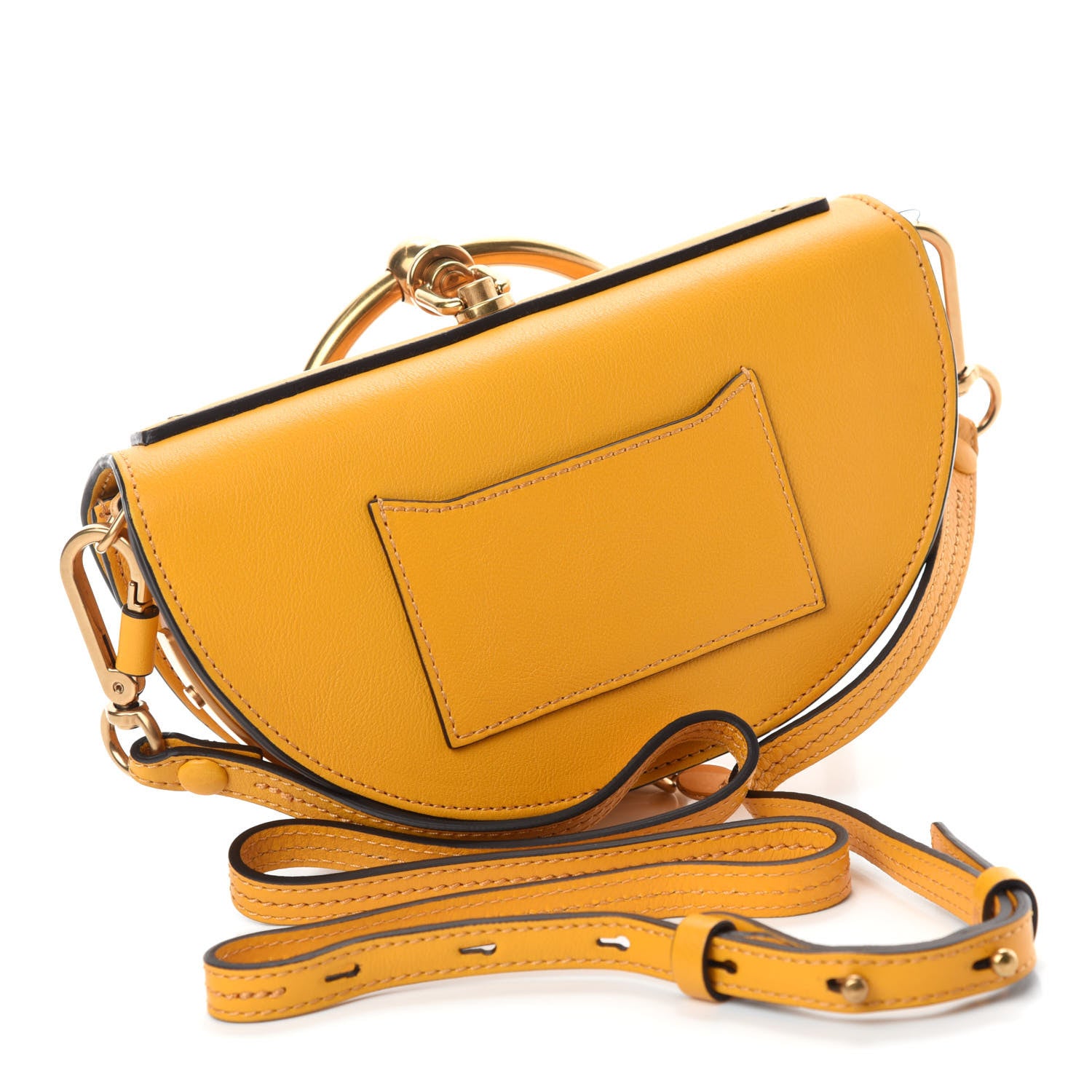 Chloe Calfskin Small Nile Bracelet Minaudiere Bag Dark Ochre 3 of 10