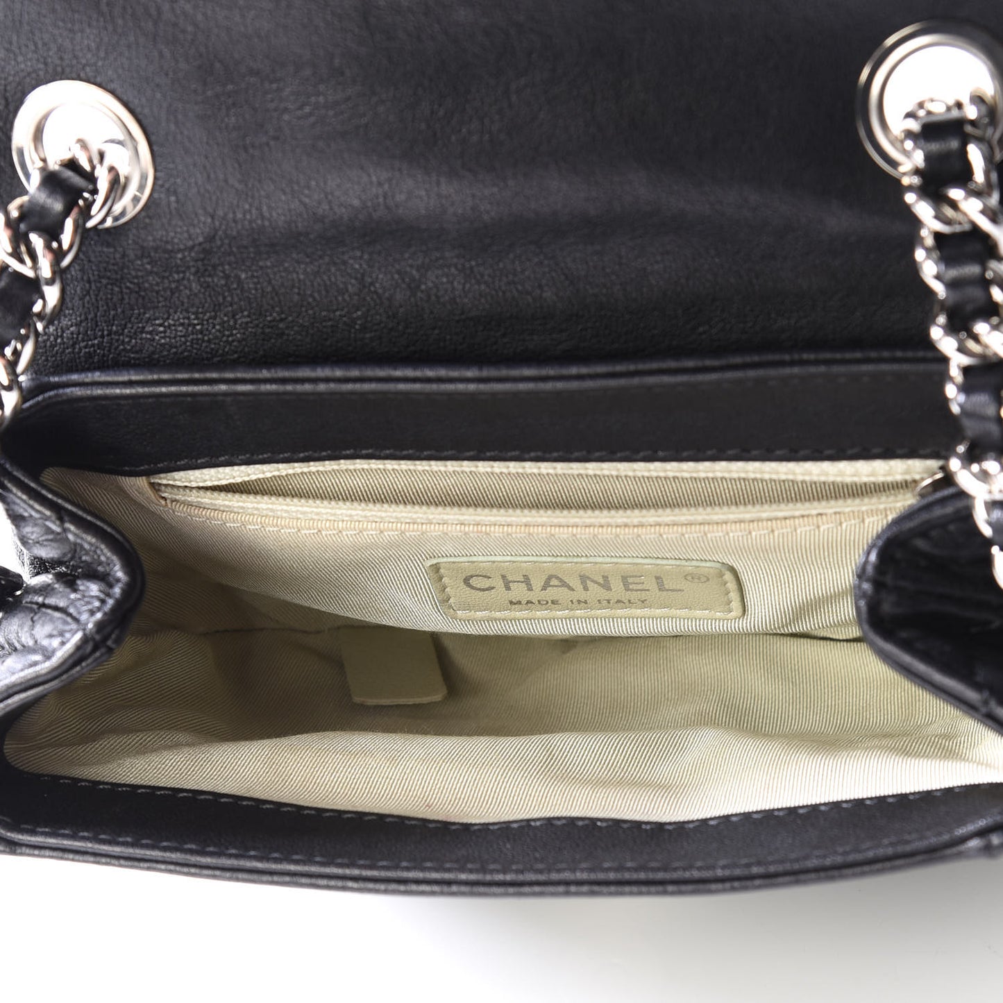 Washed Lambskin Mini Chain Around Messenger Black