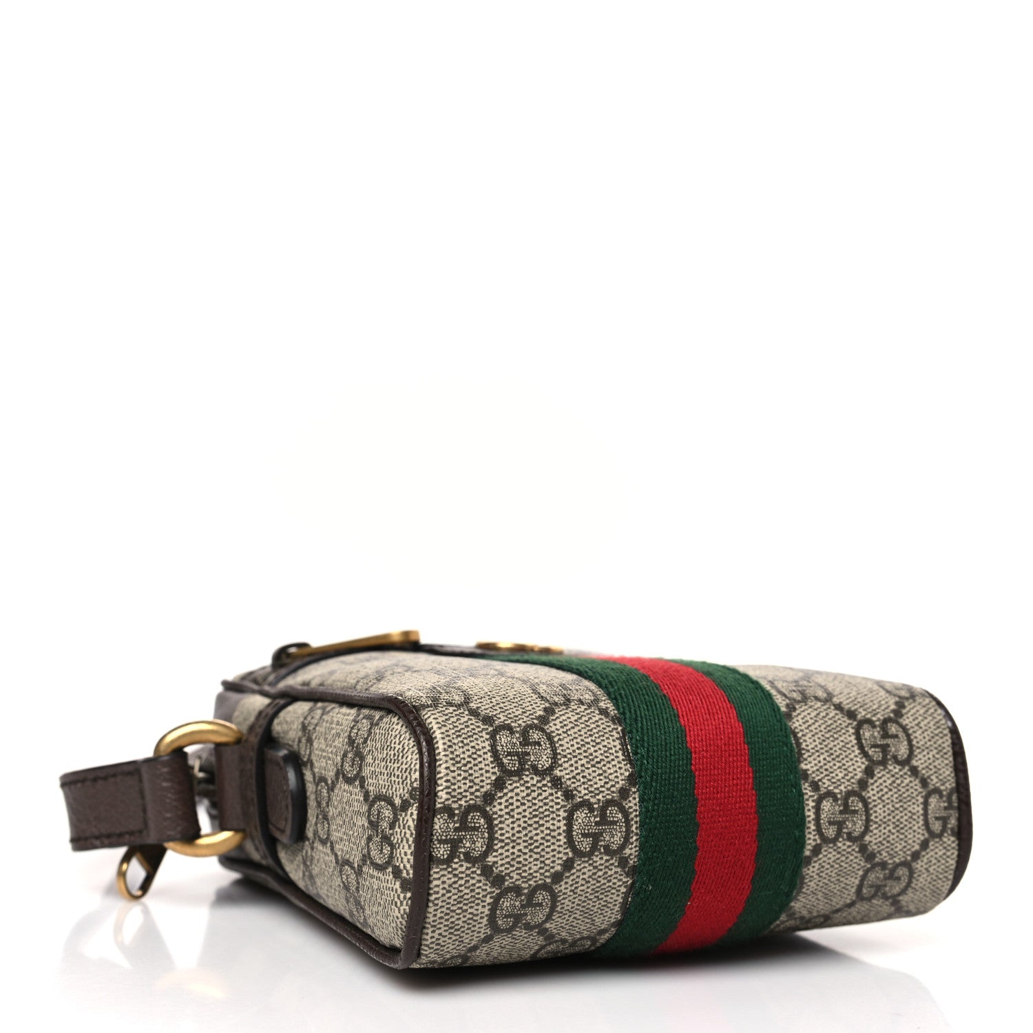 Gucci GG Supreme Monogram Web Mini Ophidia Messenger Brown 4 of 9
