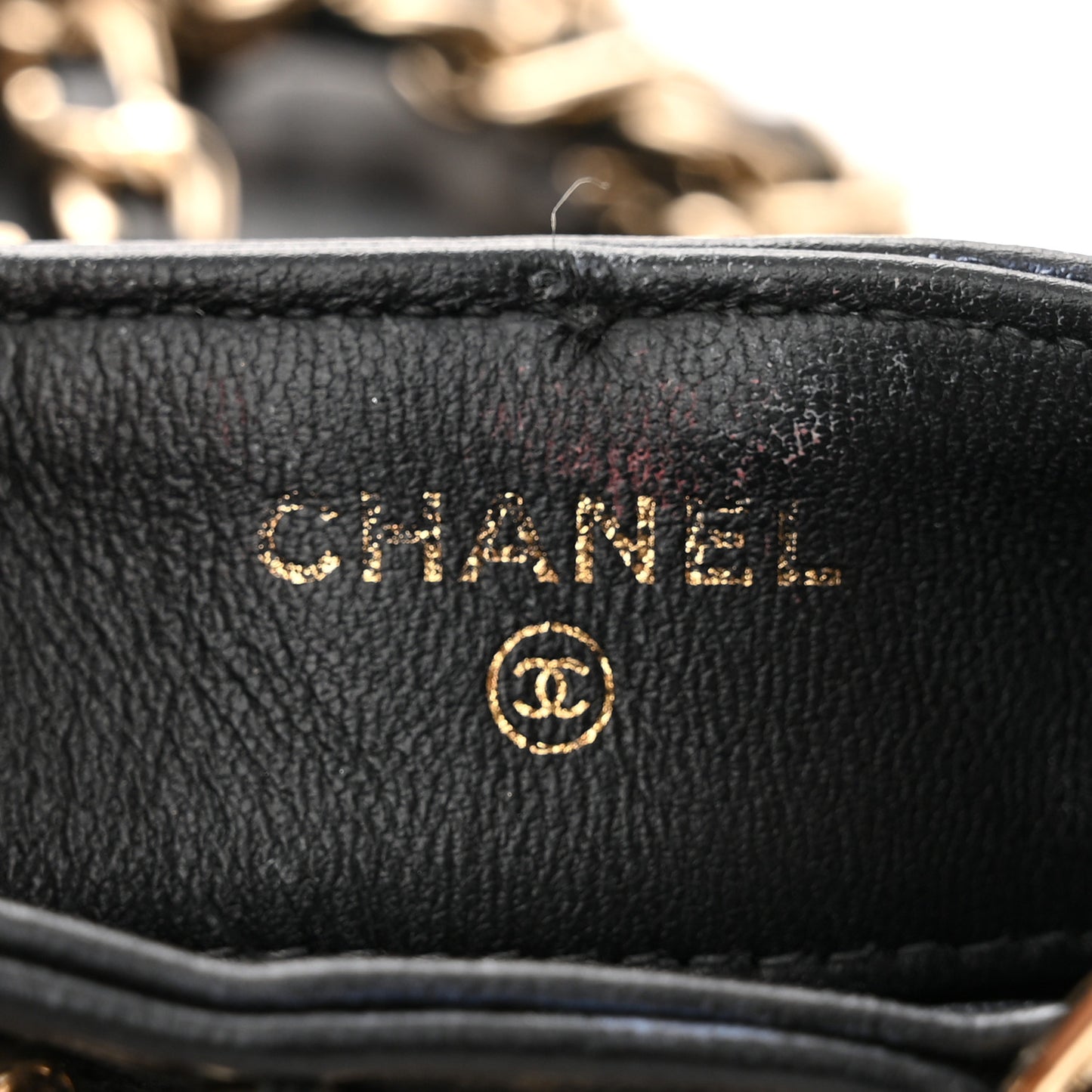 Lambskin Tech Me Out Clutch With Chain Black