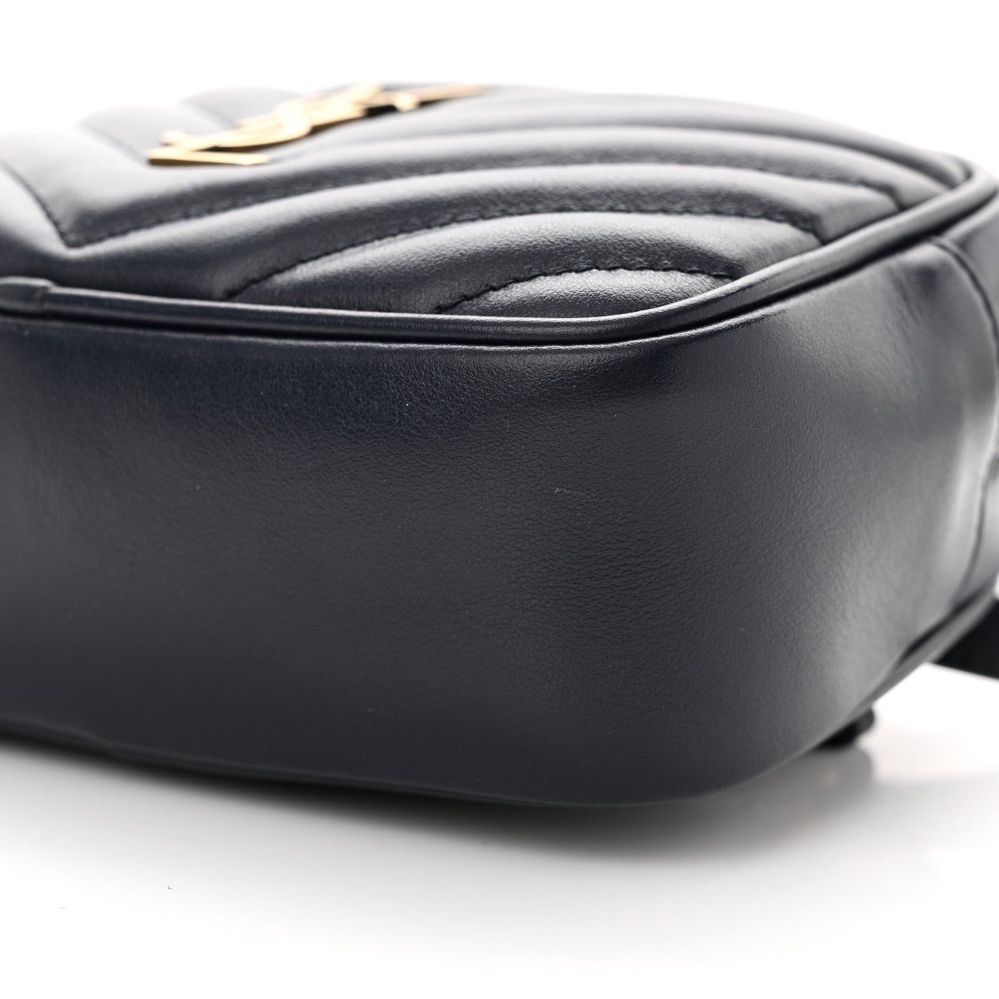 Calfskin Matelasse Monogram Lou Belt Bag Deep Marine