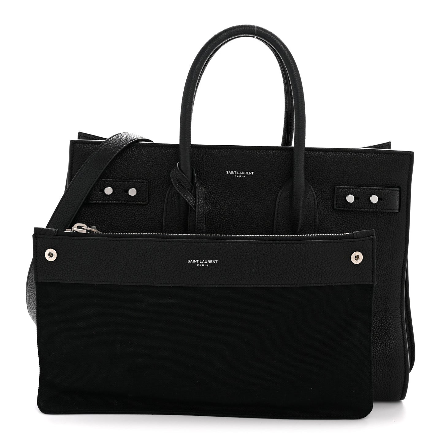 Grained Calfskin Small Supple Sac De Jour Black